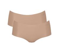 Sloggi Damen Shorts, 2er Pack - Zero Microfibre 2.0 Shorts, Mikrofaser, einfarbig S Nude
