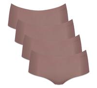 Sloggi Damen Shorts, 4er Pack - Zero Microfibre 2.0 Shorts, Mikrofaser, einfarbig M Braun