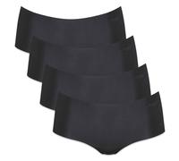 Sloggi Damen Shorts, 4er Pack - Zero Microfibre 2.0 Shorts, Mikrofaser, einfarbig Schwarz S