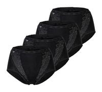 Sloggi Damen Slip - Chic, Maxi, 4er Pack, einfarbig 46 Schwarz