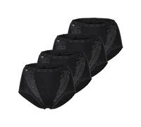 Sloggi Damen Slip - Chic, Maxi, 4er Pack, einfarbig Schwarz 50