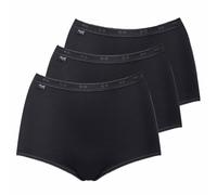 Maxislip SLOGGI "Basic+", Damen, Gr. 56, schwarz, Single Jersey, Obermaterial: 95% Baumwolle, 5% Elasthan, unifarben, körpernah, Unterhosen, perfekter Sitz, Baumwollmischung, weich, elastisch (3247675