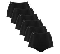 Sloggi Damen Slip Maxi, 6er Pack - 24/7 Microfibre, einfarbig 40 Schwarz