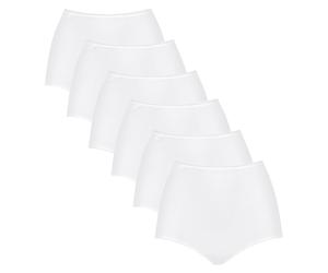 Sloggi Damen Slip Maxi, 6er Pack - 24/7 Microfibre, einfarbig Weiß / 46 46 Weiß