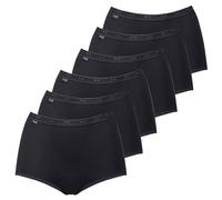 Sloggi Damen Slip Maxi, 6er Pack - Basic+, einfarbig Schwarz 42
