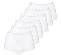 Sloggi Damen Slip Maxi, 6er Pack - Basic+, einfarbig Weiß / 50 50 Weiß