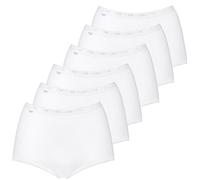 Sloggi Damen Slip Maxi, 6er Pack - Basic+, einfarbig Weiß 54