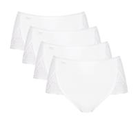 Sloggi Damen Slip - Maxi, Pure Sense Luxe, 4er Pack, einfarbig Weiß 46