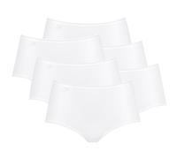 Sloggi Damen Slip Midi, 6er Pack - 24/7 Microfibre, einfarbig M Weiß