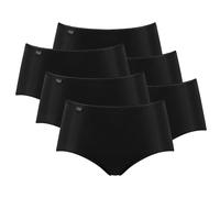 Sloggi Damen Slip Midi, 6er Pack - 24/7 Microfibre, einfarbig schwarz 42