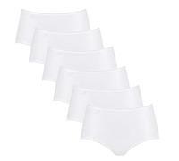 Sloggi Damen Slips 24/7 Microfibre - Midi Slip - 6er-Pack (40 Weiß)