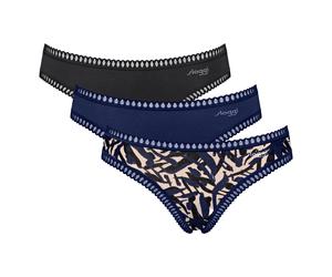 Sloggi Damen Slips, 3er Pack - GO Crush Mini C3P, Unterhose, Stretch-Baumwolle XXL Blau