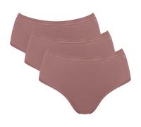 Sloggi Damen Slips, 3er Pack - GO Daily Cotton Midi 3P, Unterhose, Stretch-Baumwolle L Braun