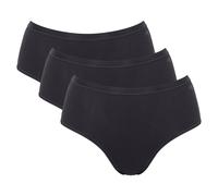 Sloggi Damen Slips, 3er Pack - GO Daily Cotton Midi 3P, Unterhose, Stretch-Baumwolle XL Schwarz