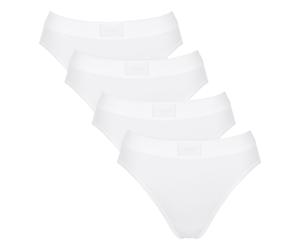 Sloggi Damen Slips, 4er Pack - Double Comfort Tai 4P, Unterhose, Stretch-Baumwolle 3XL Weiß