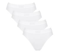 Sloggi Damen Slips, 4er Pack - Double Comfort Tai 4P, Unterhose, Stretch-Baumwolle Weiß / M M Weiß