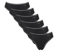 Sloggi Damen Slips, 6er Pack - GO Crush High Leg C6P, Unterhose, Stretch-Baumwolle Schwarz / 2XL XXL Schwarz