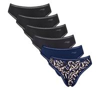 Sloggi Damen Slips, 6er Pack - GO Crush High Leg C6P, Unterhose, Stretch-Baumwolle XS Mehrfarbig