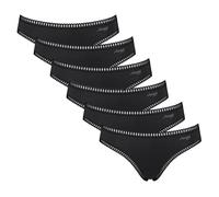 Sloggi Damen Slips, 6er Pack - GO Crush Mini C6P, Unterhose, Stretch-Baumwolle L Schwarz