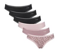 Sloggi Damen Slips, 6er Pack - GO Crush Mini C6P, Unterhose, Stretch-Baumwolle S Mehrfarbig