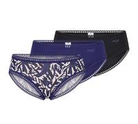 Sloggi Hipster-Slip GO Crush 3er-Pack Baumwolle Schwarz/Blau XL Damen