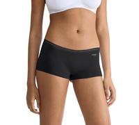 Panty SLOGGI "GO Crush Short C3P", Damen, Gr. XS, schwarz, Single Jersey, Obermaterial: 95% Baumwolle, 5% Elasthan, körpernah, Unterhosen Panty, mit Spitzendetails (90633544-XS) schwarz