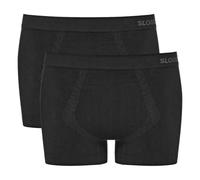 Retro Boxer SLOGGI "GO Smooth Short 2P" Gr. M, schwarz (black) Herren Unterhosen (47562804-M) black