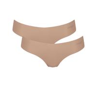 Sloggi Damen String, 2er Pack - Zero Microfibre 2.0 Hipstring, Mikrofaser, einfarbig Nude XL