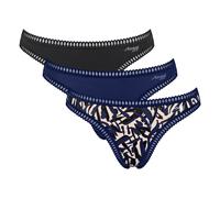 Sloggi Damen Strings, 3er Pack - GO Crush String C3P, Unterhose, Stretch-Baumwolle Blau 2XL