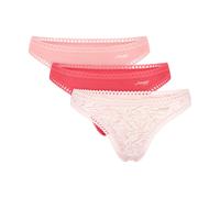 Sloggi Damen Strings, 3er Pack - GO Crush String C3P, Unterhose, Stretch-Baumwolle Rosa/Weiß XL