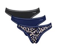 Sloggi Damen Strings, 3er Pack - GO Crush String C3P, Unterhose, Stretch-Baumwolle S Blau