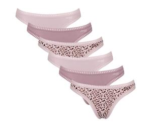 Sloggi Damen Strings, 6er Pack - GO Crush String C6P, Unterhose, Stretch-Baumwolle Rosa M