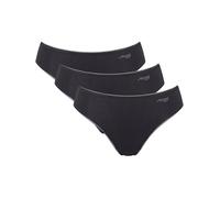 Sloggi Damen Tai-Slip 3-Pack Pure Comfort Tai - Black - Größe S