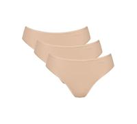 Sloggi Damen Tai-Slip 3-Pack Pure Comfort Tai - Skin - Größe S