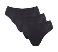 Sloggi Damen Tai-Slips, 3er Pack - GO Daily Cotton Tai 3P, Unterhose, Stretch-Baumwolle Schwarz XL
