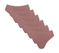 Sloggi Damen Tai-Slips, 6er Pack - GO Daily Cotton Tai 6P, Unterhose, Stretch-Baumwolle Braun / S S Braun