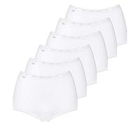 Sloggi Damen Taillenslip 3er Pack, Basic + Premium Comfort Knickers (6X Weiß, 44)