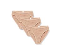 Sloggi Damen Slips Jazzpants 24/7 Cotton Lace mit zarter Spitzeneinfassung 3er Pack Gr. 44 hautfarben