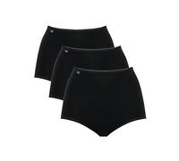 Sloggi Damen Unterhose 24/7 Cotton Maxi , Baumwolle, 3-Pack, 42, Schwarz