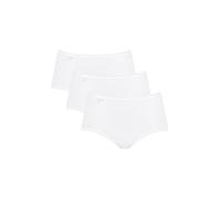 Sloggi Hüftslip 24/7 Cotton – 3er Pack mit elastischer Mäusezähnchenkante Weiß Gr. 48