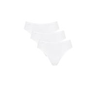 Sloggi Damen Jazzpants Baumwoll-Stretch 3er-Pack Weiß Gr. 44