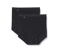 Sloggi Taillenslips Basic+ Maxi, 2er-Pack, Baumwollmix 95%/5%, Schwarz, Damen Gr. 44