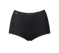 Sloggi Damen Slip Basic ohne Bein Taille schwarz 95% Baumwolle, 5% Elasthan Größe 38