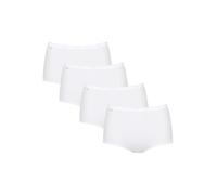 Sloggi Damen Slip Basic+ Maxi – 4er-Pack, 95% Baumwolle/5% Elasthan, Weiß, Größe 56