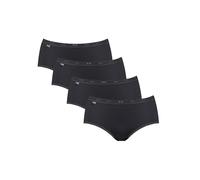 Midislip SLOGGI "Basic+" Gr. 42, schwarz (black) Damen Unterhosen Sloggi mit feiner Spitzenkante (85788843-42)