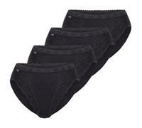 Sloggi Damen Unterhose Chic Tai , 4-Pack, 44, Schwarz