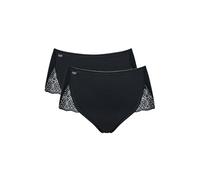 Sloggi Damen Unterhose Pure Sense Luxe Maxi C, 2-Pack, 40, Schwarz