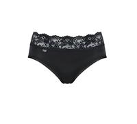 Sloggi Damen Unterhose Romance Midi, 46, Schwarz