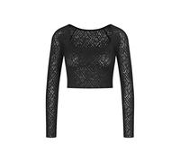 Spitzenshirt SLOGGI "ZERO Feel Bliss Top Long Sleeve" Gr. L, schwarz (black) Damen Shirts (61717523-L) black