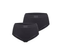 Sloggi Slip Double Comfort Maxi - 2er-Pack Baumwolle Schwarz Damen Gr. 38
